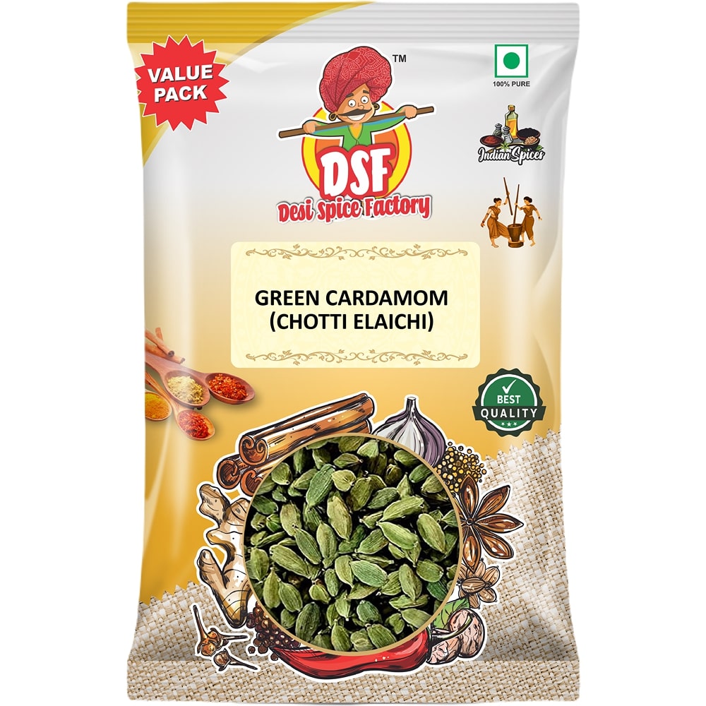 DSF Green Cardamom (Hari Elaichi) Whole | 100gram
