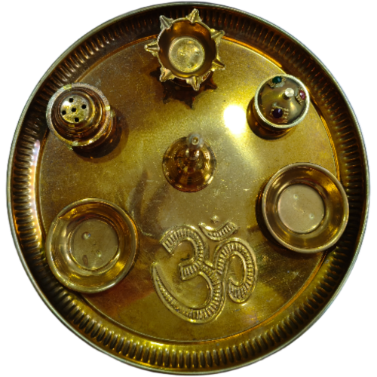 Brass Puja Thali with Accessories