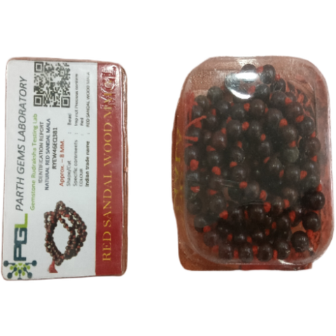 RED SANDEL WOODEN MALA